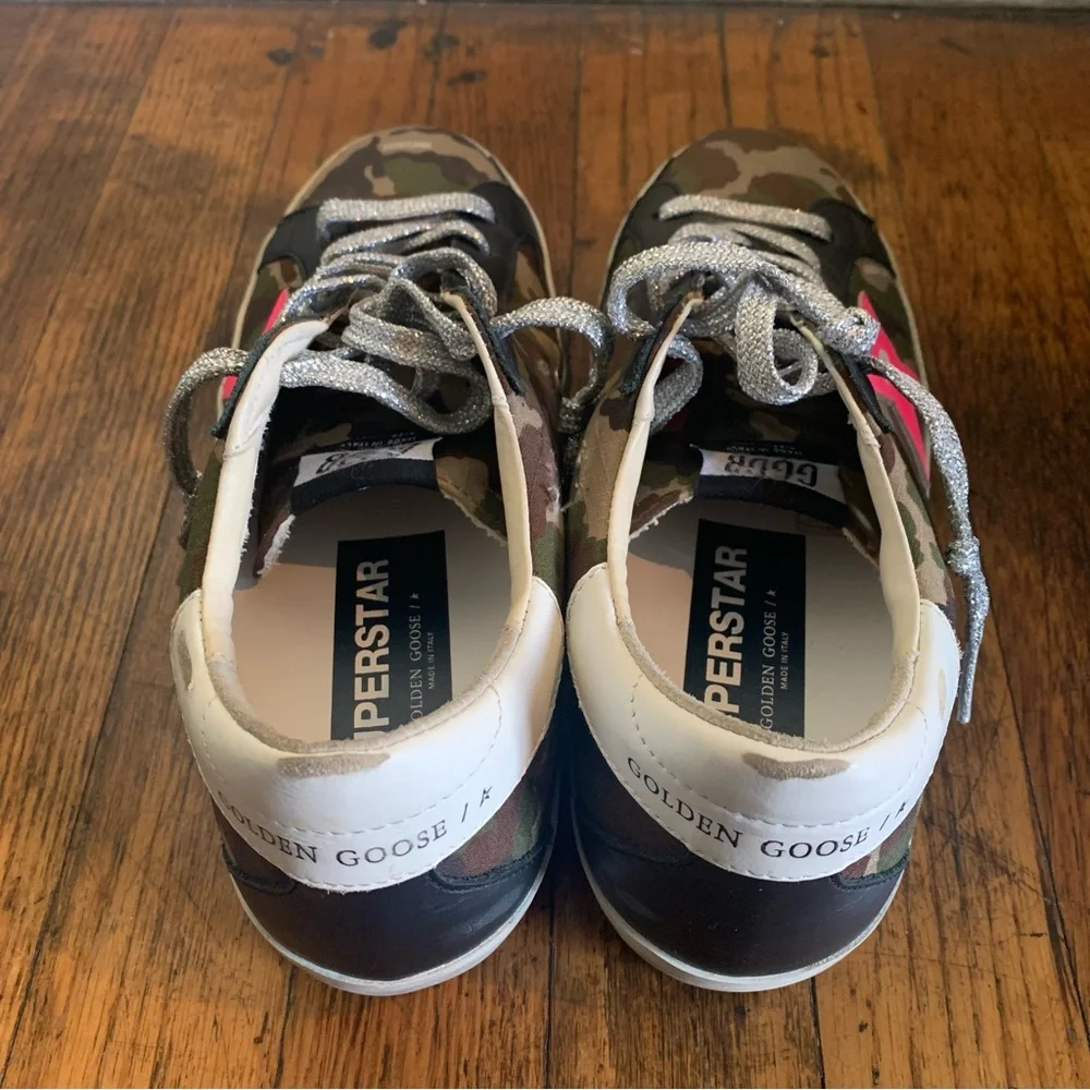 Golden Goose Camouflage Superstar Sneakers Size 39 - Picture 2 of 7